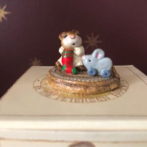 Wee Forest Folks Christmas Stocking Mouse. 1983